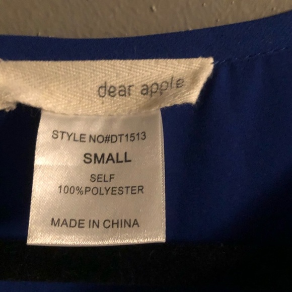 ❤️ Dear Apple High Low Royal Blue Blouse - Picture 11 of 11